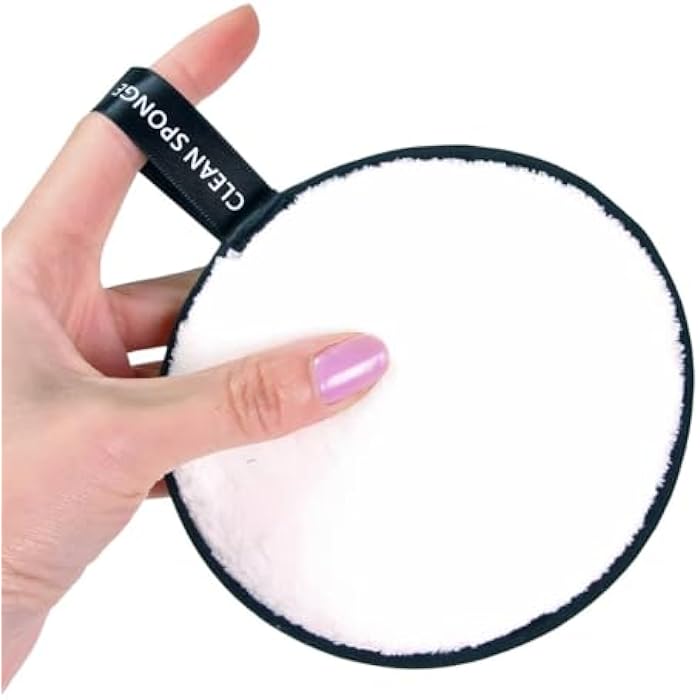 1Pc Washable Makeup Remover Cotton Pads Washable Cotton Reusable Makeup Remover Disc with Cleaning Bag Available for Face Cleansing (Random Color) - Image 1